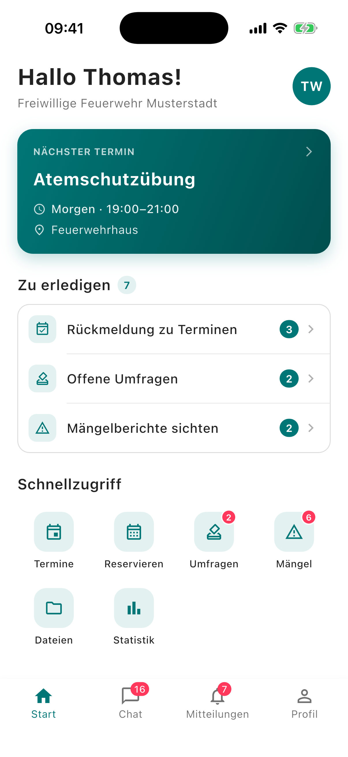 BOSkom App – Dashboard