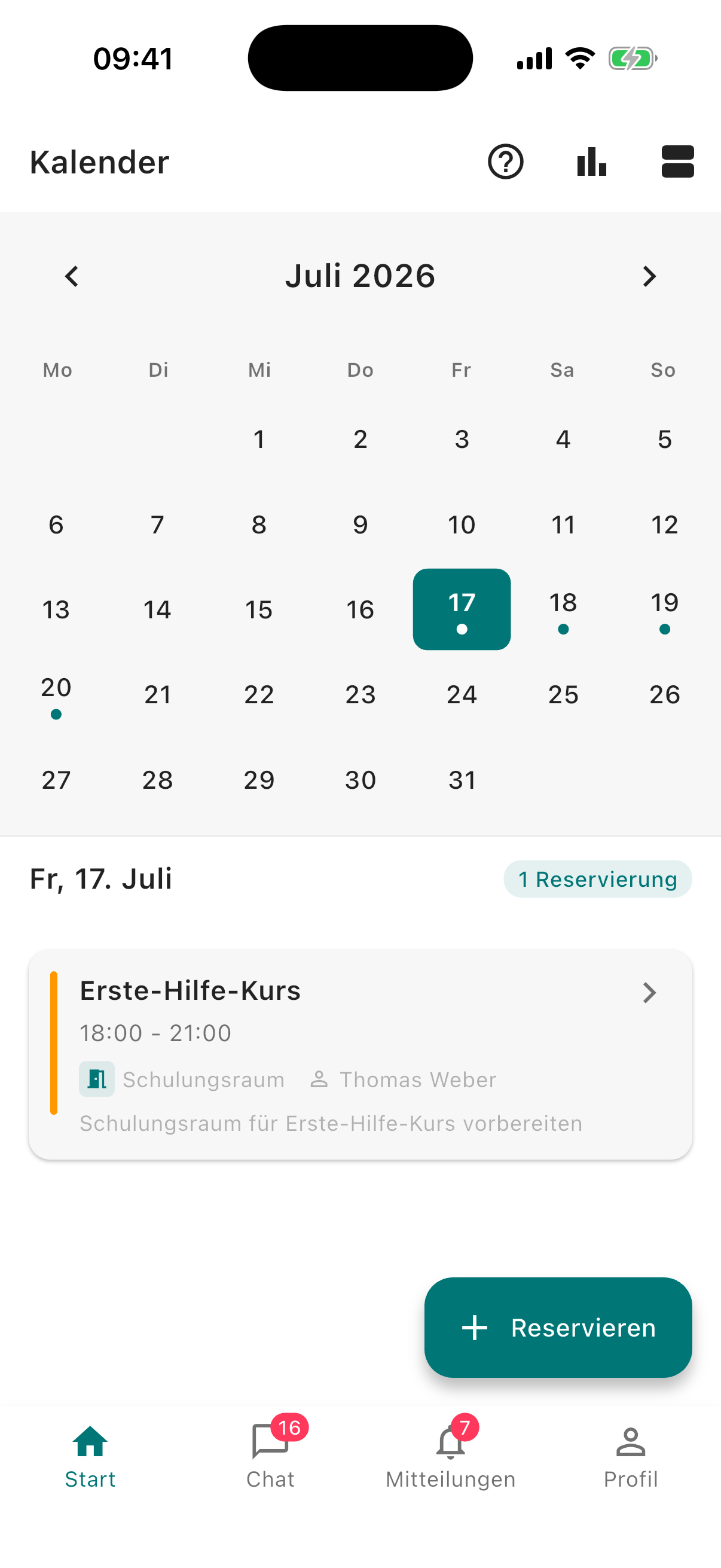BOSkom App – Calendario e panoramica