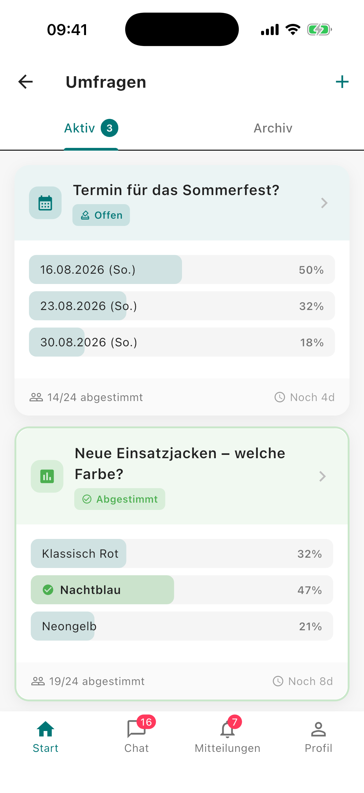 BOSkom App – Créer un sondage